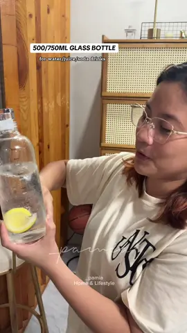 Glass bottle for our water, juice and other drinks 😍 #waterbottle #glassbottle 