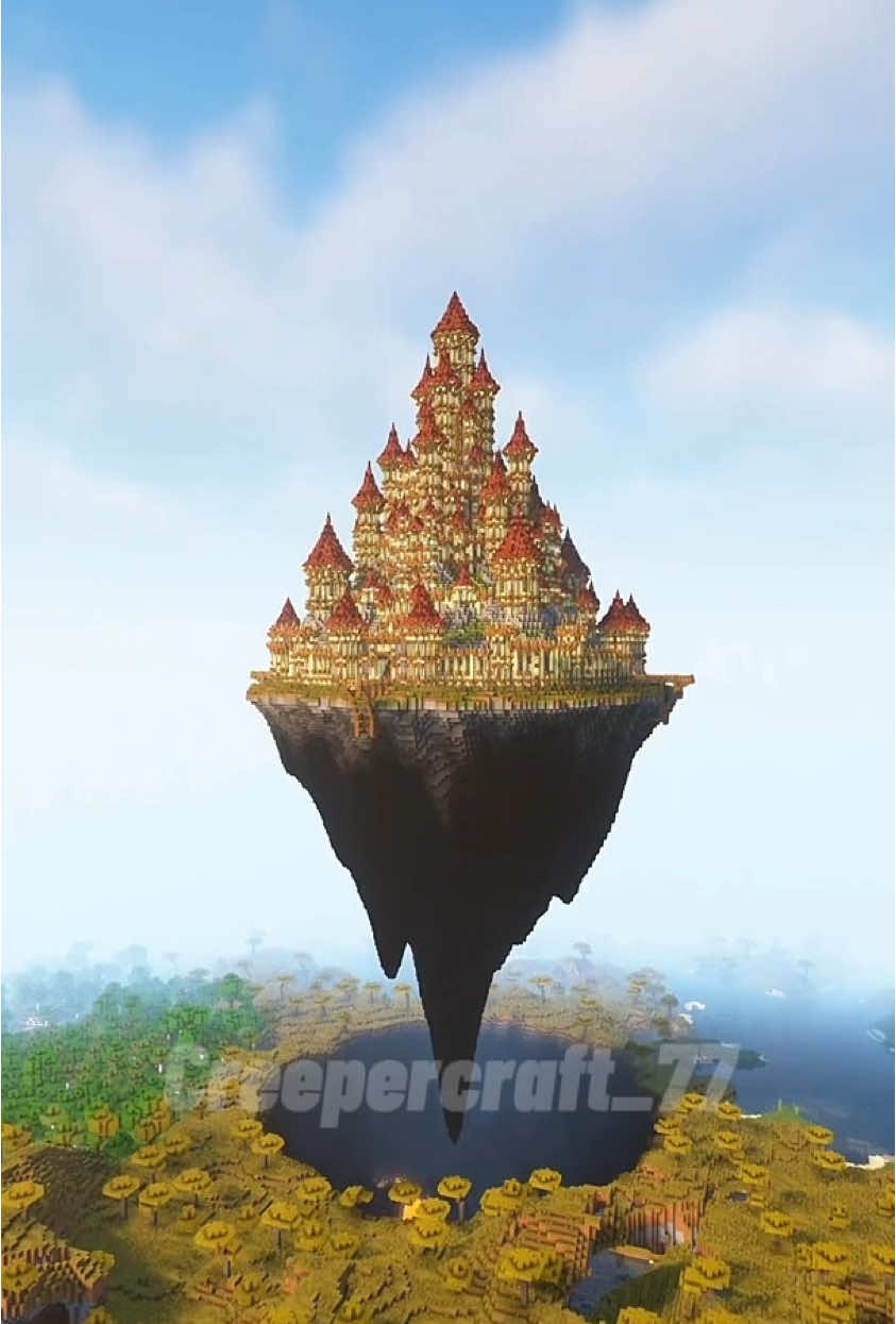 Minecraft: Rate this Castle on a Floating Island from 1-10! | Timelapse | #Minecraft #minecraftbuilding #creepercraft_77 #creepercraft 