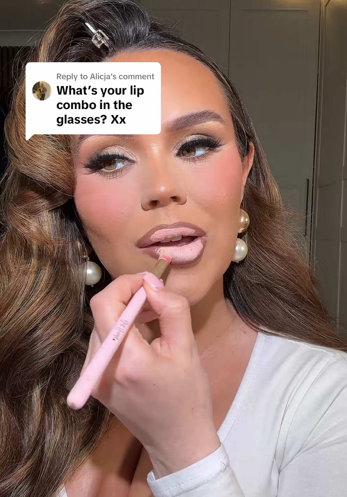 Replying to @Alicja the lip combo! #fyp #mua 