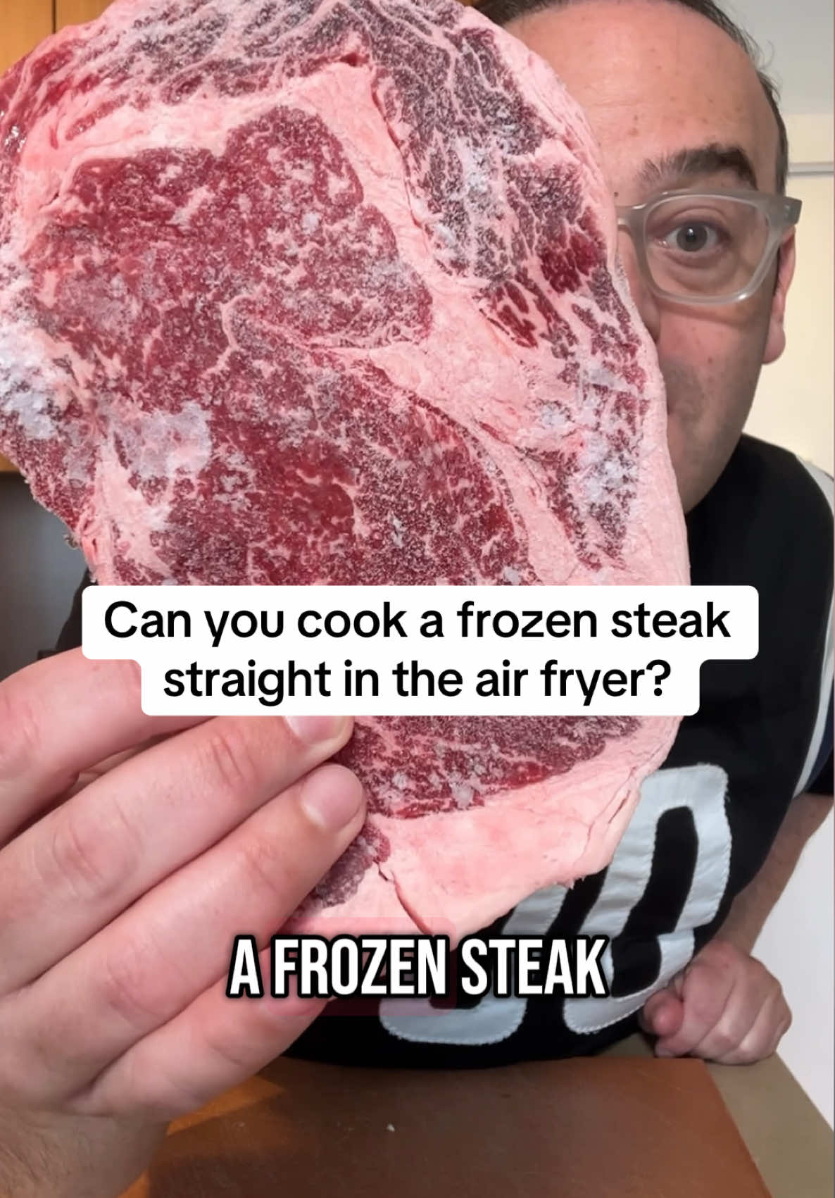 Can you cook a frozen steak straight in the air fryer? YES — and it turns out perfectly seared! Here’s how I do it: Preheat your air fryer to 400°F for 3 minutes Rub your frozen steak with olive oil + your fave seasoning (I used @truffleshuffle’s blend + @butcherbox BBQ rub — both are amazing, and I even teach cooking classes with them!) Air fry for 8 minutes per side And that’s it — juicy, flavorful, beautifully seared steak with zero thawing needed. Who’s trying this? #AirFryerSteak #FrozenSteakHack #WeeknightDinner #EasyCooking #AirFryerRecipes #TruffleShuffle #ButcherBox #CookingHack #SteakNight #NoThawNeeded #CookingClassChef #KitchenShortcuts #HomeChef #MealInMinutes #JuicySteak #SteakRecipe #QuickDinnerIdeas #ChefTips