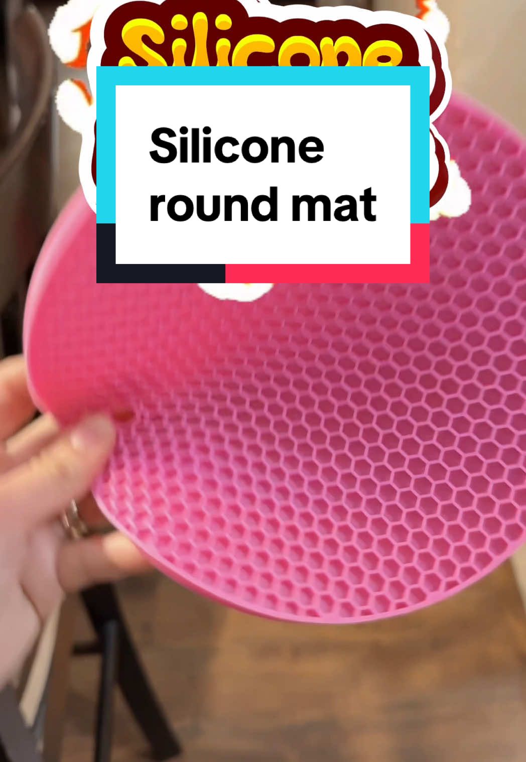 Round Insulation Rubber Mat Non-Slip Heat-Resistant Anti-Scalding Honeycomb Microwave Oven Mat Pot #useful 