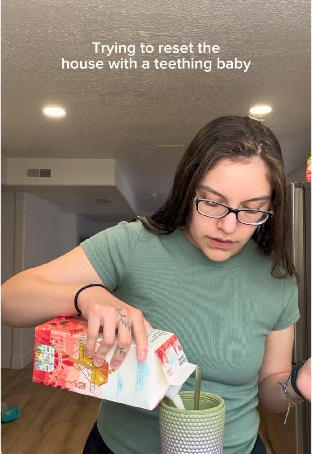 Tried to get some cleaning done, my baby obviously needs her mommy🥺 happy Sunday☀️ #teethingbaby #momlife #cleanwithme #cleaningwithkids #fyp #chobani @Chobani 