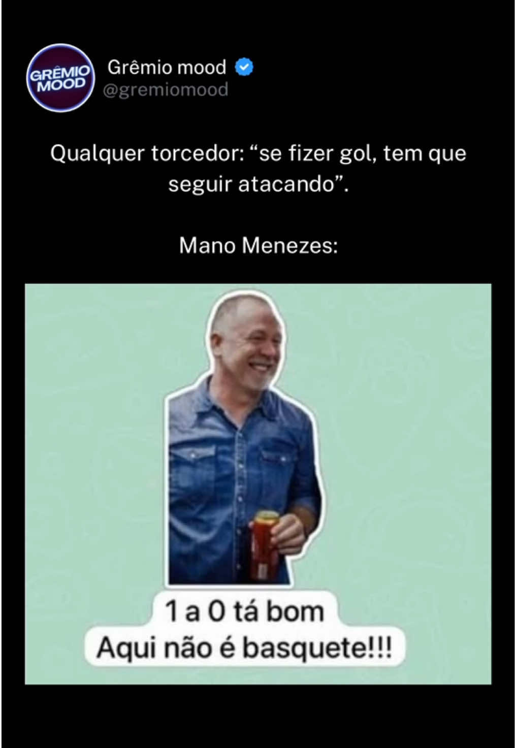 Eu só queria ter essa figurinha do Mano Menezes 🤣  #gremio #futebol #manomenezes