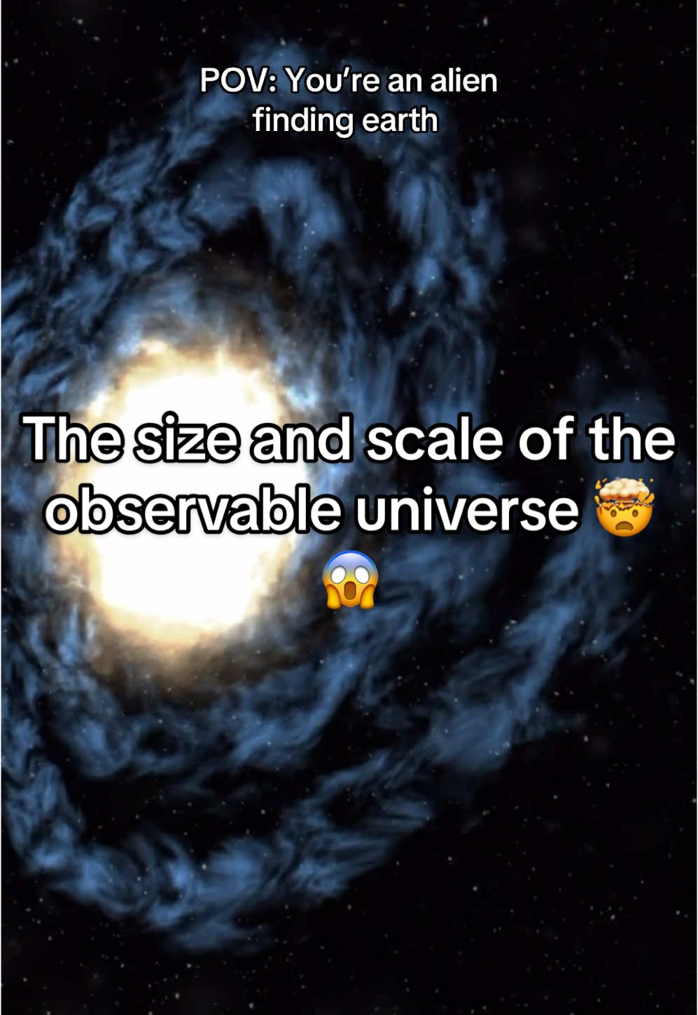 The true size and scale of the universe is mind blowing 🤯 #universe #size #scale #zoom #massive #space #alien #pov #scary #creepy #fypシ゚ 