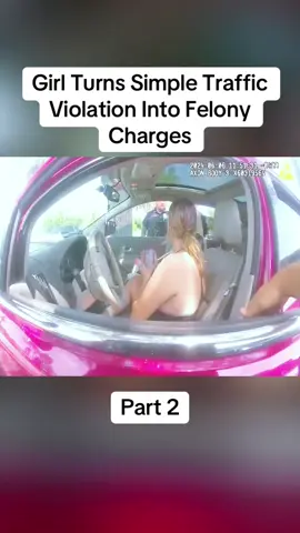 Part 2: Girl Turns Simple Traffic Violation Into Felony Charges #cops #copsoftiktok #police #policeofficer #bodycam #crime #truecrime #truestory #foryou #fyp 