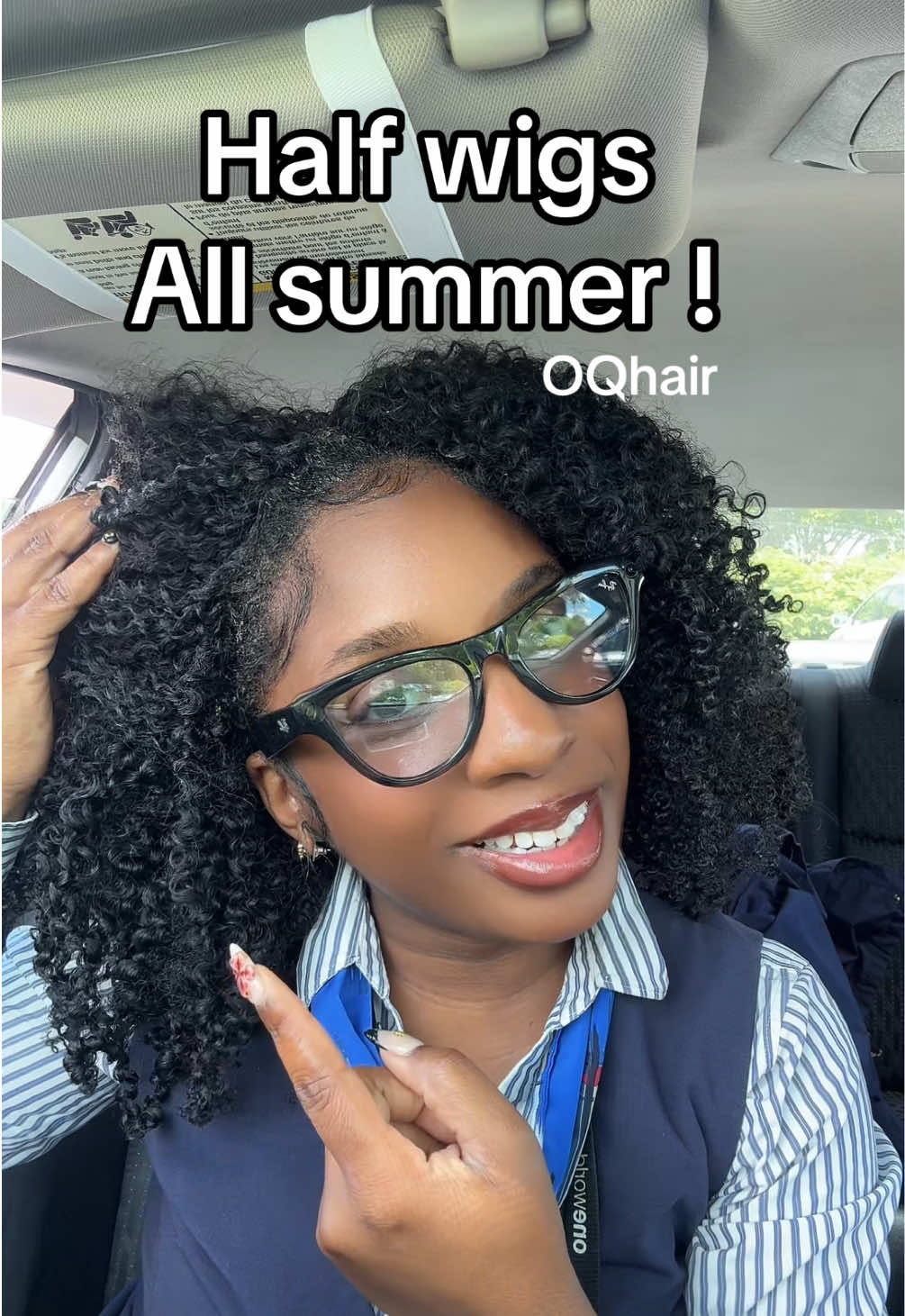 Half wigs all summer this is the  18inch 180% density Afro curly!!!      #oqhair #afrocurly #halfwig 