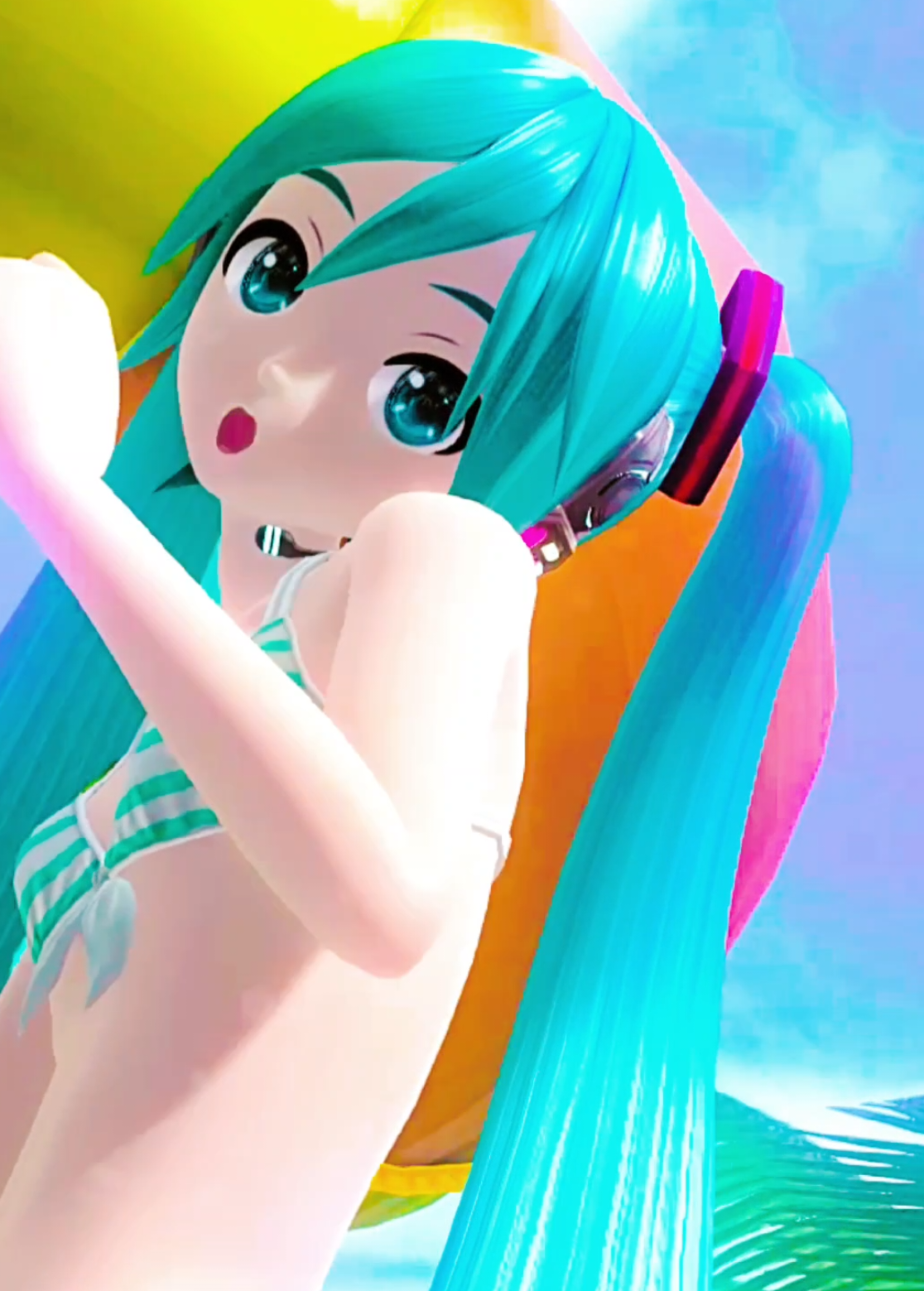 Hatsune Miku 🩵  summer ⛱️  #hatsunemiku #magicalmirai #vocaloid #vocaloidmiku #projectdiva #vocaloids #pjsekai #projectsekai #初音ミク #projectdivamegamixplus #mikuhatsune  #mikufancam #animegirl #anime #miku #hatsune #mikuvd #Summer 