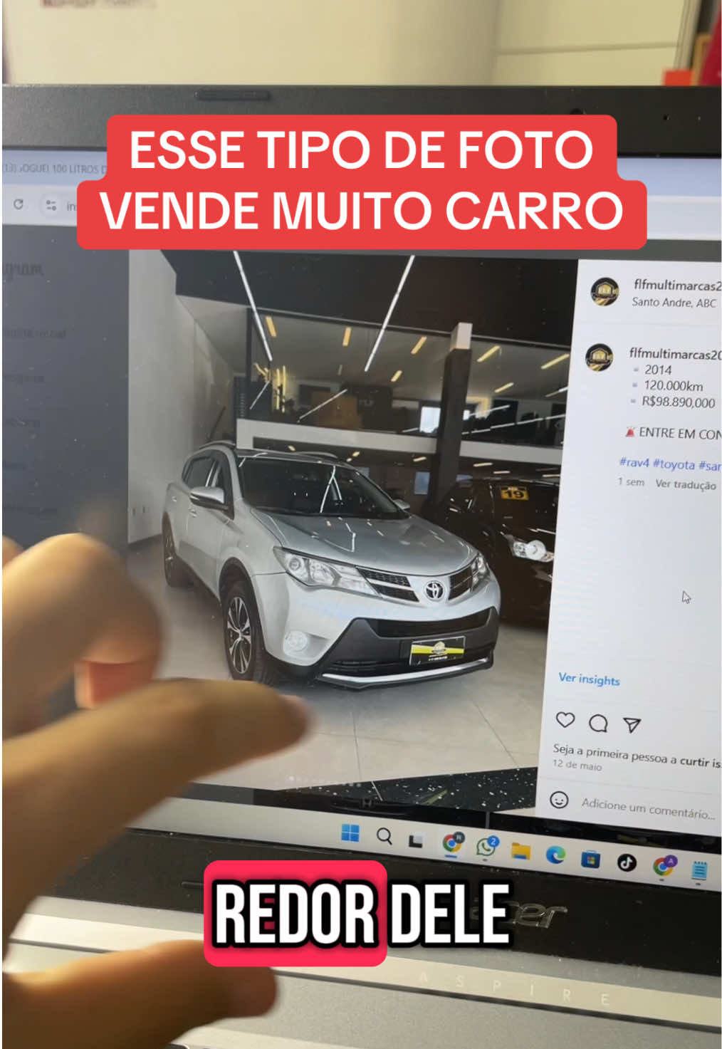 Se quer vender tem que tirar fotos boas, segue essa dica 🚘 #lojadecarros #anunciosonline #vendadecarros #trafegopago #lojadeveiculos 