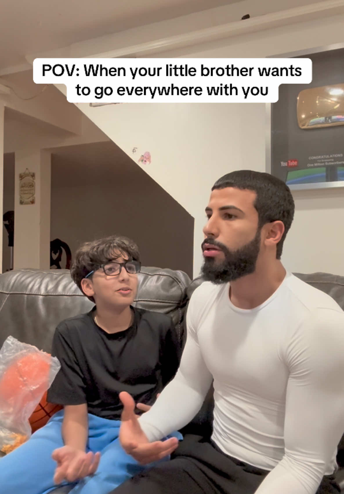 Still love you lil bro but we don’t have the same social life 😂 #adamsaleh #littlebrother #brother #adamsfamily 