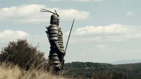 An Order of the Flame guardian patrolling their lands, standing over 100ft tall and made of stone, they can only be activated by grand masters in times of trouble, the corruption has returned and they  will be needed! Created with  @Kling_ai 2.1 Master (Early Access). #fantasy  #giant  #losthistory  @klingai_official