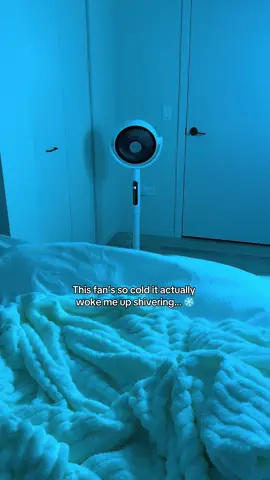 This fan feels so cold… woke up shivering 🥶 #coldfan #acfan #levoit #ac #coldsleep #summerhack #hotweatherhack 