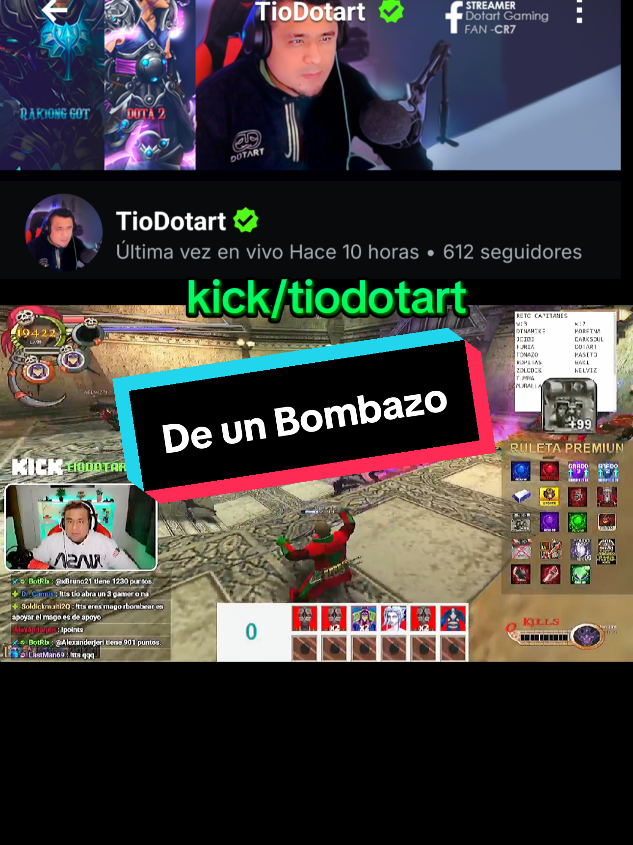 Muero de un Bombazo, kick/tiodotart #fyp #rakionpiraton #rakiongot #rakion #reaccion 