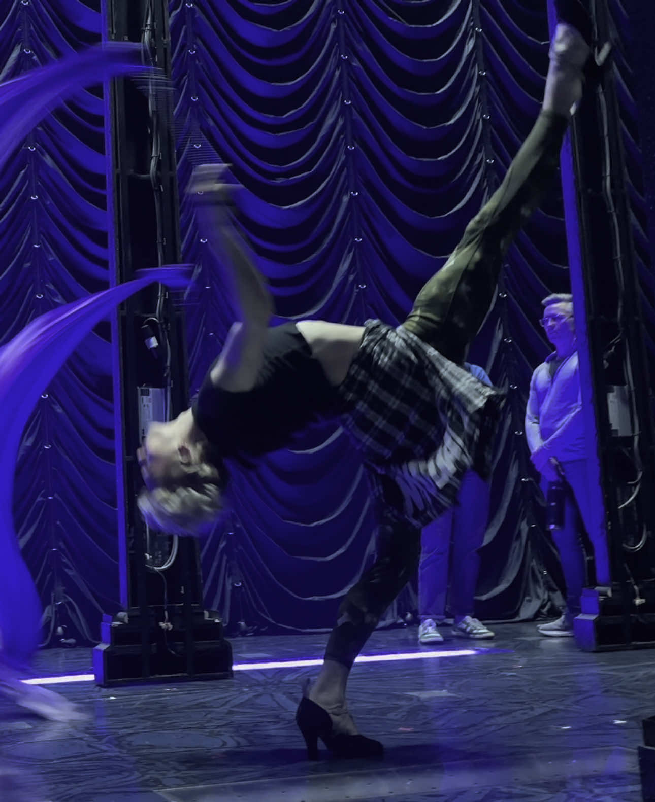 Some silks dancing for your 5 show weekend. #deathbecomesher #broadway #dance #poiballs @Death Becomes Her 