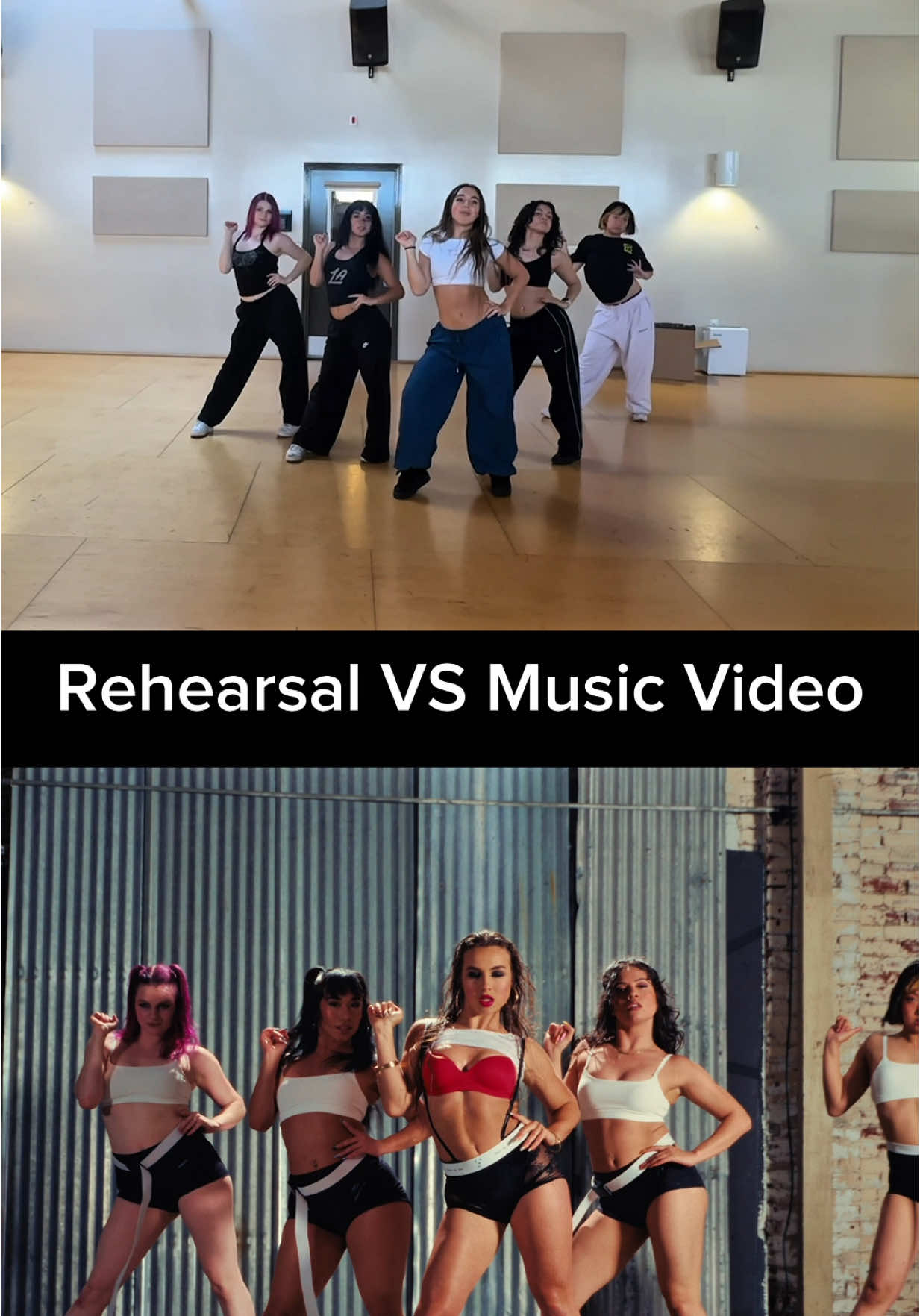 Rehearsal VS Music Video!! Doing this Choreo in heels was definitely a challenge 🤣 #musicvideo #walk #newmusic #behindthesong 
