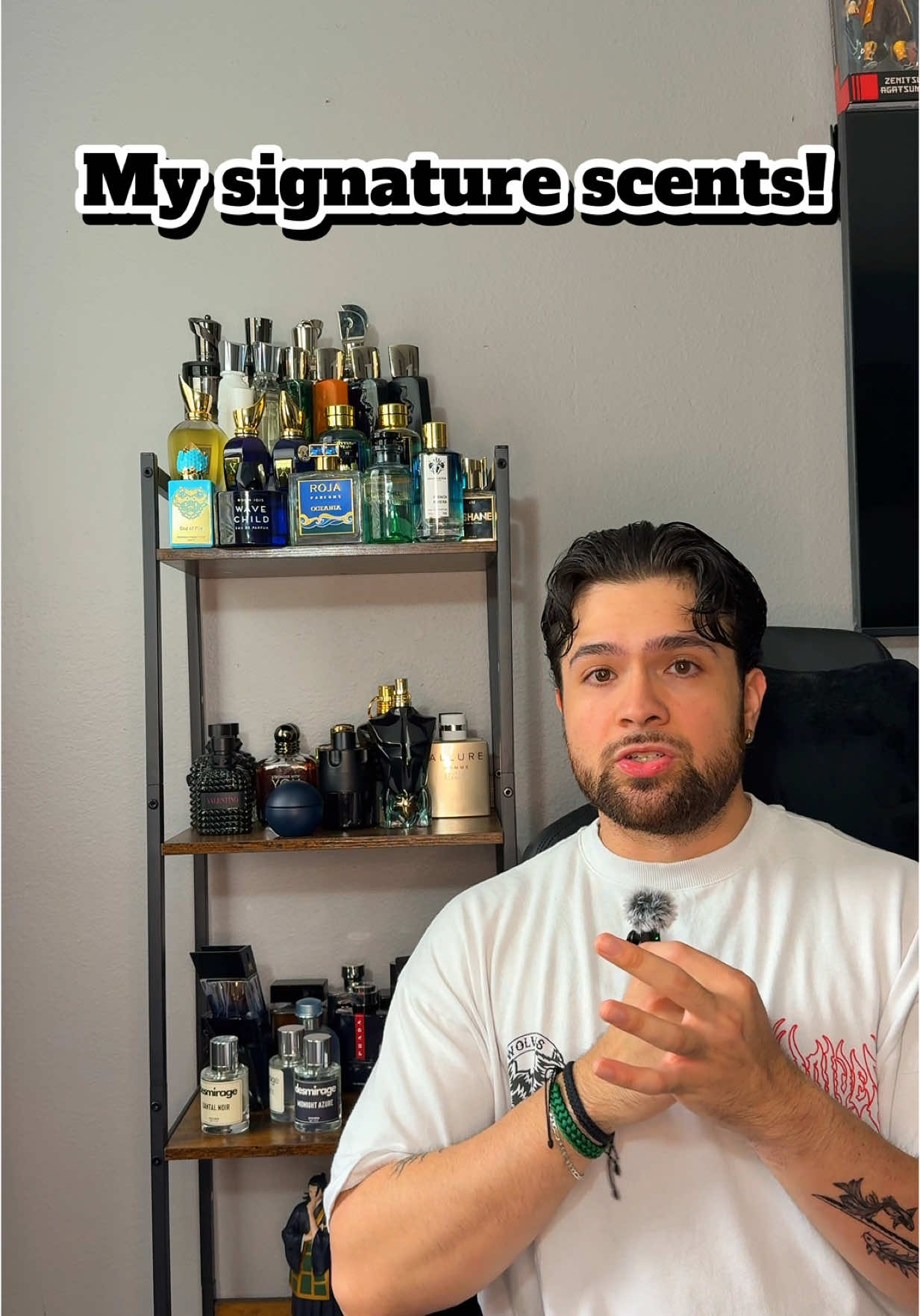 My signature scents! #fyp #fragrance #fragrancetiktok #fypシ゚viral #collection #perfumetiktok #foryoupage #signature @BDK Parfums @Azzaro_Parfums @Armani beauty 
