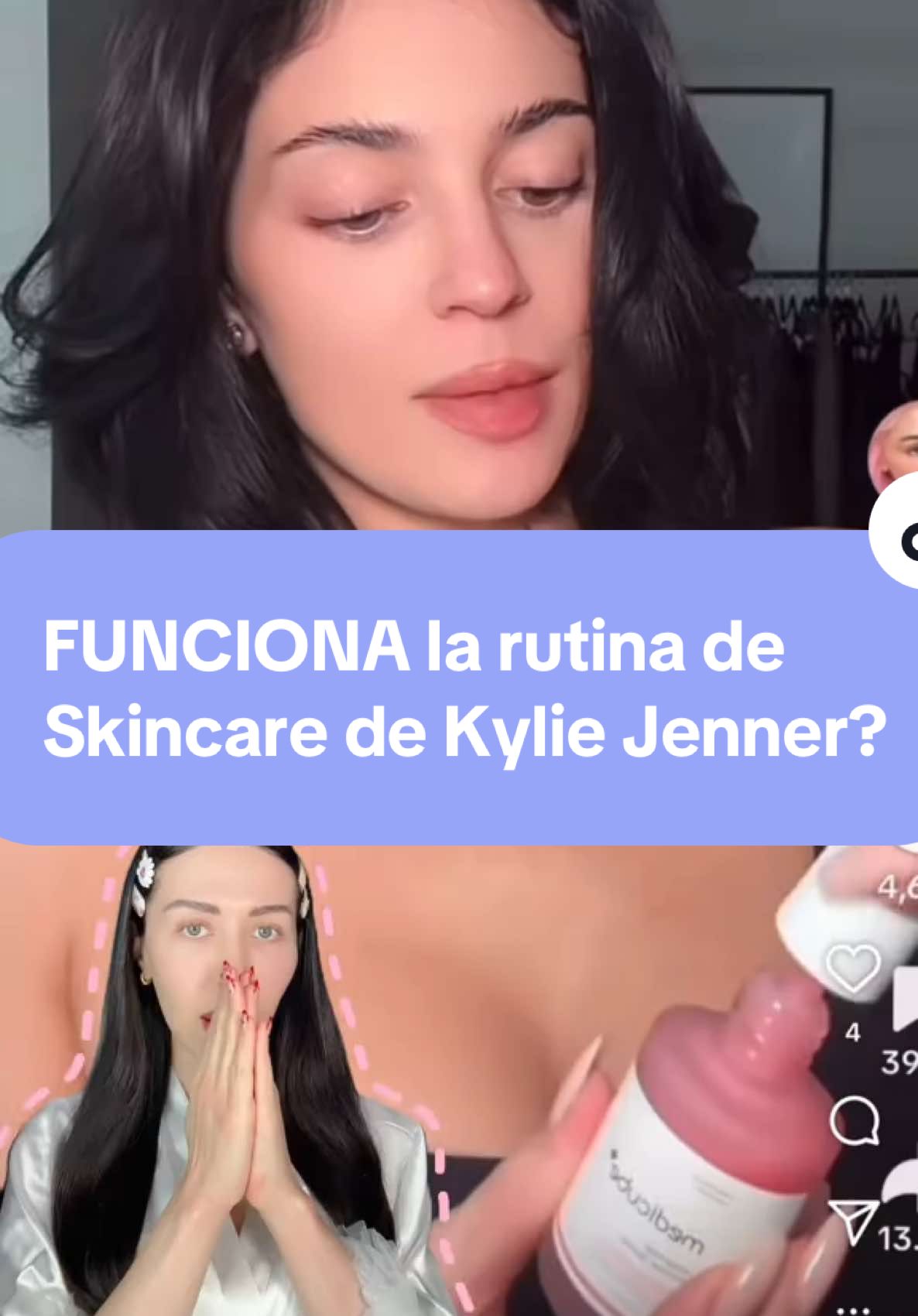 👑✨Probé la rutina de Skincare de KYLIE JENNER y te cuento si realmente FUNCIONA o es puro marketing!💅🏼🌸 ¿Vale la pena? Te muestro los resultados REALES 💖✨ #skincarecoreano #creatorsearchinsights #kyliejenner #rutinadeskincare #celebrityface #medicube #pdrn #agerboosterpro #yesstyleinfluencers #yesstyle #pinkserum #glowingskin #megskinbeauty 