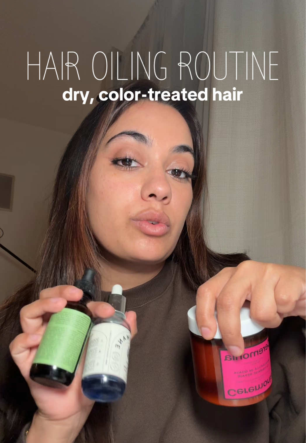 nothing like a 2am hair oiling💆‍♀️ loveee the combo of the @Mielle Organics hair oil & @Fable & Mane soothing serum with my tried and true @myceremonia repair mask #hairoil #hairoilingroutine #colortreatedhair #haircare #haircareproducts #tensionalopecia #hairoilforhairgrowth #browngirlhair #hairoiling  #hairoilforhairgrowth #indianhair #indianhairoil  #hairoilingbenefits #indianhaircare #southasian #indian #ayurvedichaircare #ayurvedatips #ayurvedichaircare #rosemaryoil #amla  #rosemaryoilforhairgrowth 
