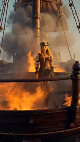 Pirate fire #pirateship #oceanadventure #piratelife #pirategirl #piratesofthecaribbean 
