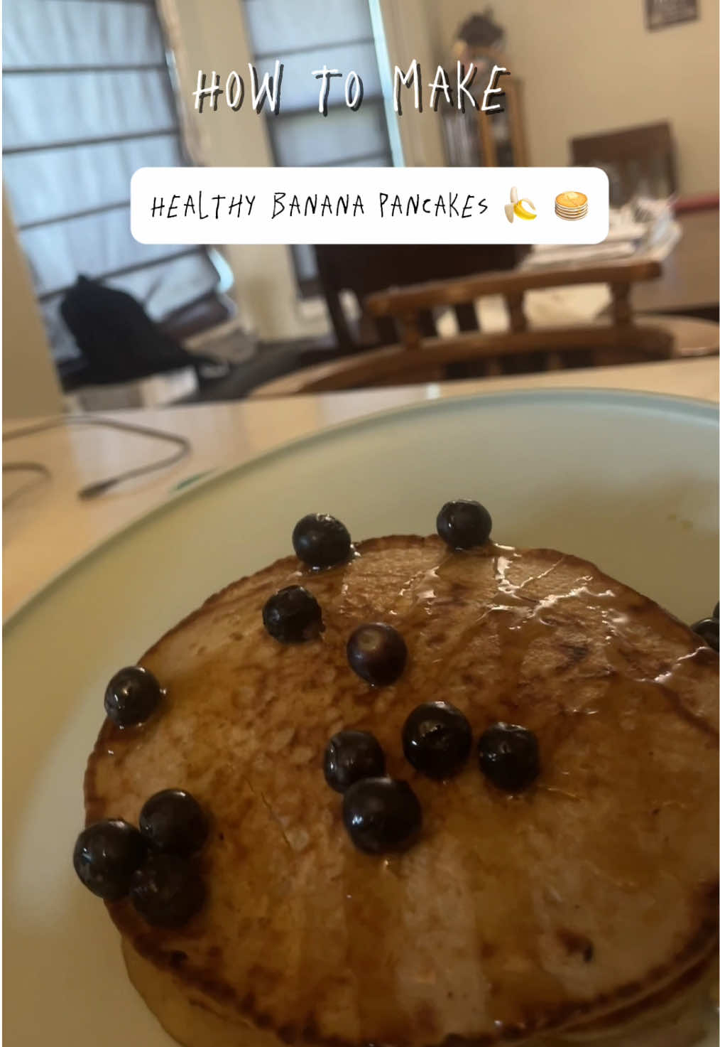 #Fitness #healthyrecipes #blowthisup Healthy Banana pancakes 🥞 🍌✨.               Wet bowl  3 ripe bananas 🍌  1 tablespoon vanilla extract  2 eggs 🥚  1 cup Almond milk 🥛  1 tablespoon butter 🧈  Dry bowl  2-1/2 cups  flour  (Blended Ots for healthier option)   ✨Then after both bowls are made separately ✨  Combine together ,MIX ,then top with a like able amount of cinnamon ‼️ ✨ENJOY 🍌✨