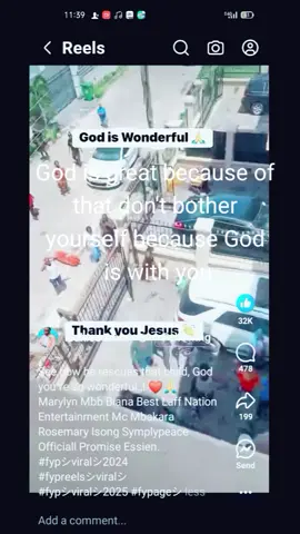 GOD IS GREAT COMMENTS AND LIKE THIS VIDEO