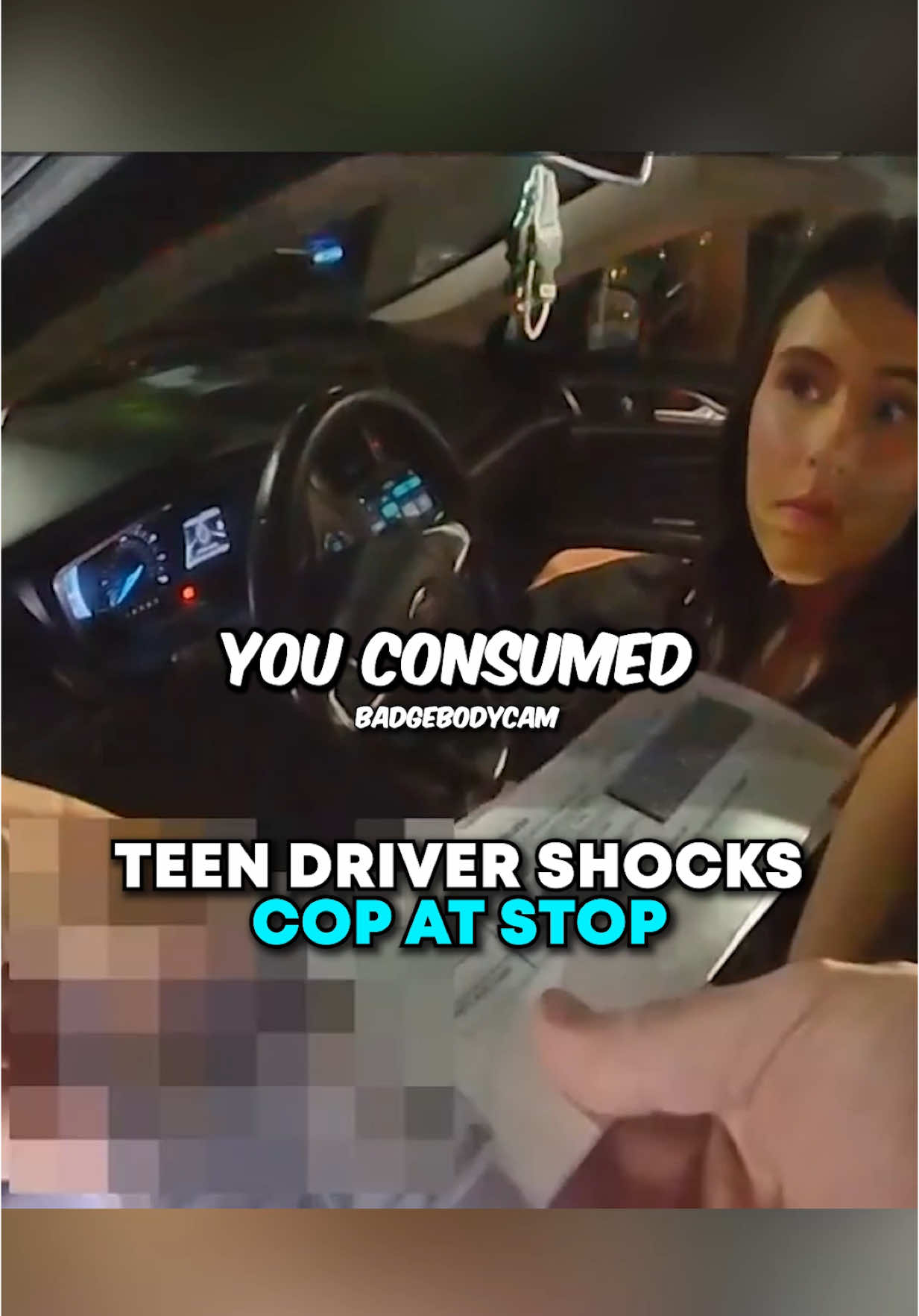 Teen driver shocks cop at stop #police #cops 