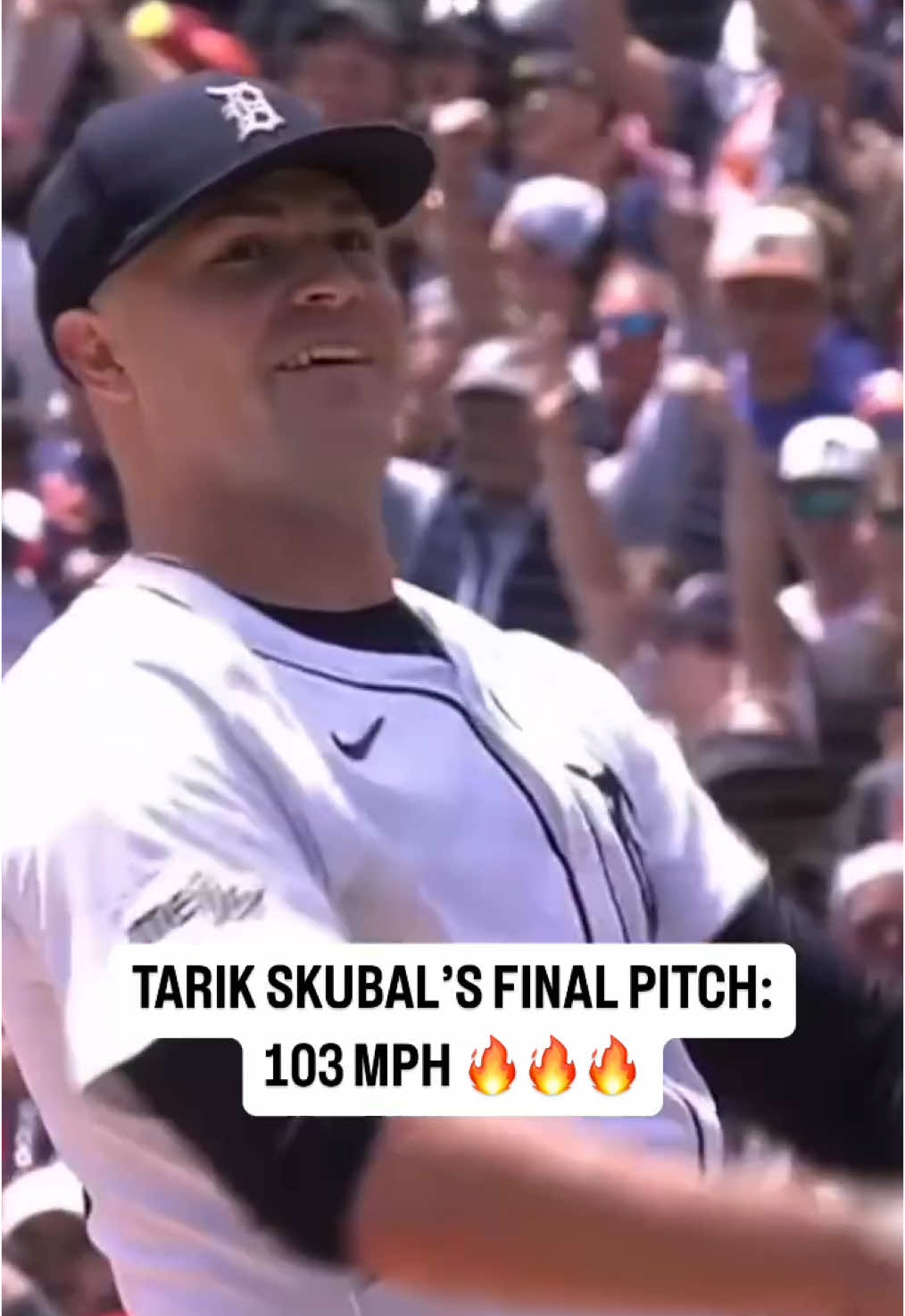 TARIK SKUBAL’S FINAL PITCH OF THE COMPLETE GAME SHUTOUT WAS 103 MPH 🔥 #MLB #baseball 