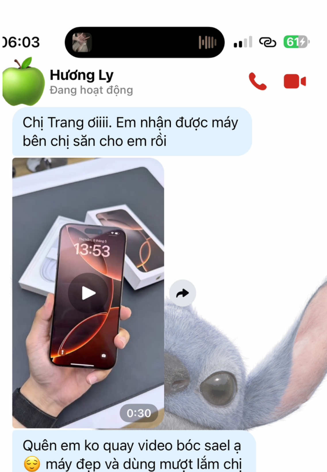 Khách iu gửi Feedback cho Shop mà cỡ này luôn á 🥰🍏 #xuhuong #sansaleuytin #sansale #iphone1k #iphone 