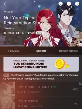 Kisah mereka udh selesai...  #end #fyp #capcut #webtoon #notyourtypicalreincarnationstory 