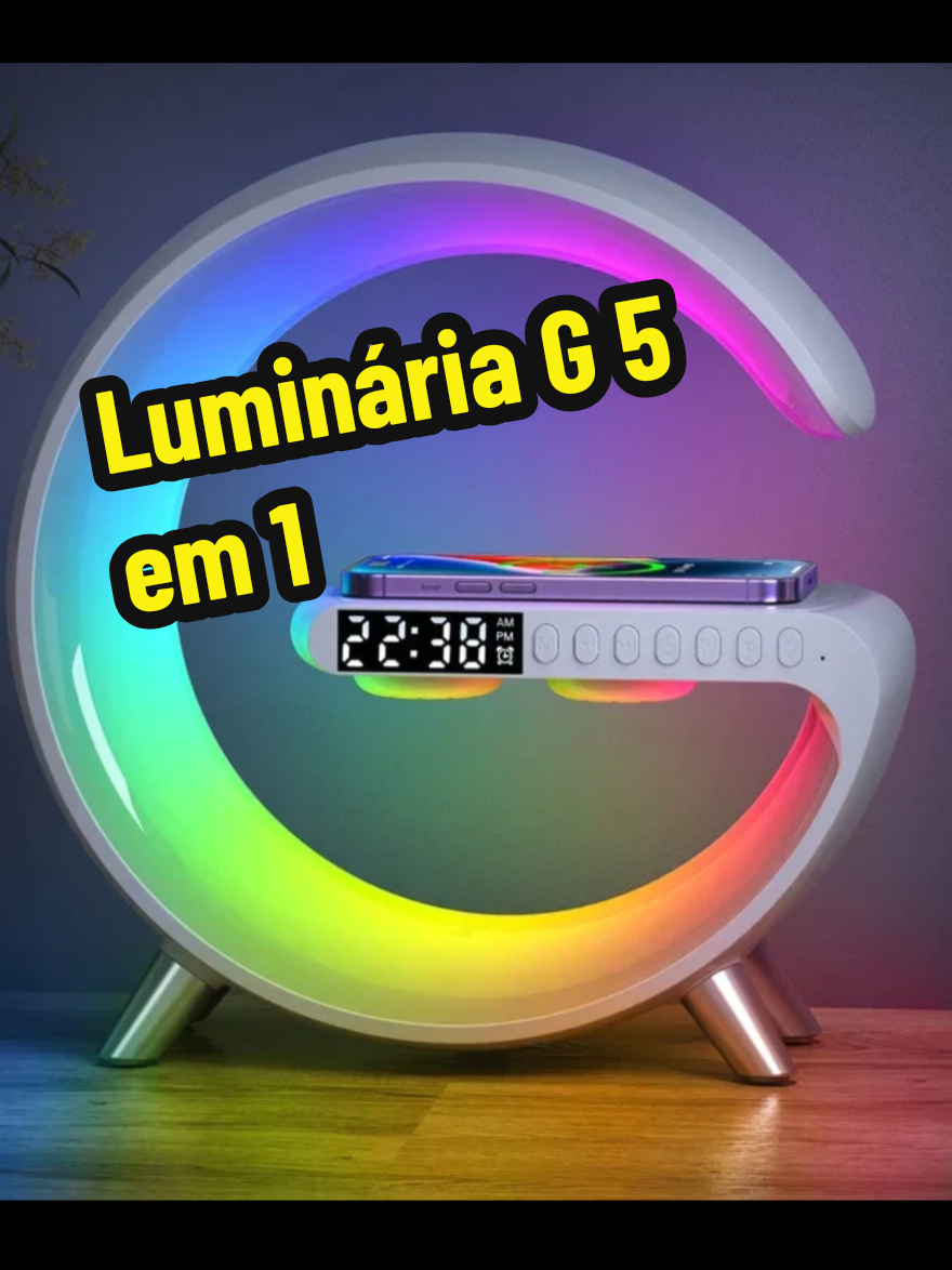 Luminária G Smart Despertador LED 5 em 1 Design futurista com luz suave, som relaxante e funções incríveis para transformar suas manhãs! ✅ Relógio com despertador digital. ✅ Luz noturna com LED em várias cores. ✅ Alto-falante Bluetooth integrado. ✅ Entrada USB para carregar celular. ✅ Visual moderno em formato de lua. 👉 Clique no carrinho laranja para comprar agora! 📩 Envio imediato — aproveite! #TikTokShopChegoU 