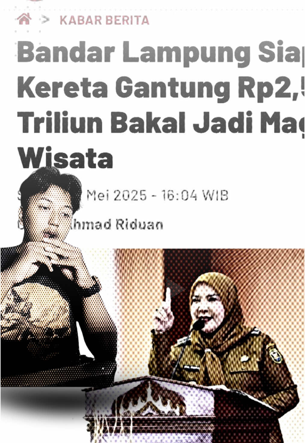 JPO kosong, banjir belum kelar, sekarang mau proyek langit. Mau naik kereta gantung atau emosi?” #BandarLampung #RealitaIndonesia #JalanRusak #WaliKota #FYP #PrioritasPalsu