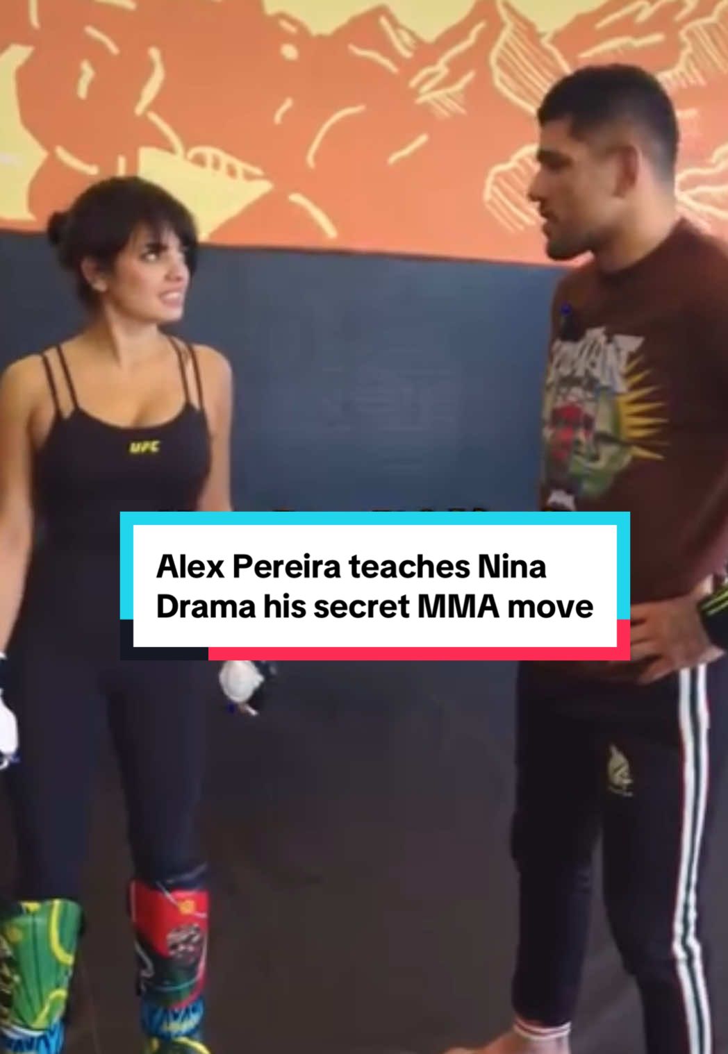 Alex Pereira teaches Nina Drama his secret MMA move #mma #alexpereira #poatan #chama #dancing #ninadrama #kickboxing #boxing #muaythai #muaythaifighter #muaythaifighter #taekwondo #jiujitsu #brazilianjiujitsu #jiujitsugrappling #jiujitsulifestyle #wrestling #wrestlingtiktok #wrestlingtok #fit #Fitness #grappling #karate #boxing #judo