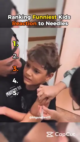Funniest Kids Reaction To Needles 🤣   #ranking #funny