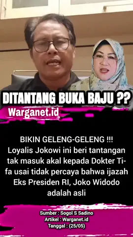 Dokter Tifa ditantang buka baju ? 26/05 #doktertifa #ijazah #ijazahpalsu #jokowi #bareskrim 