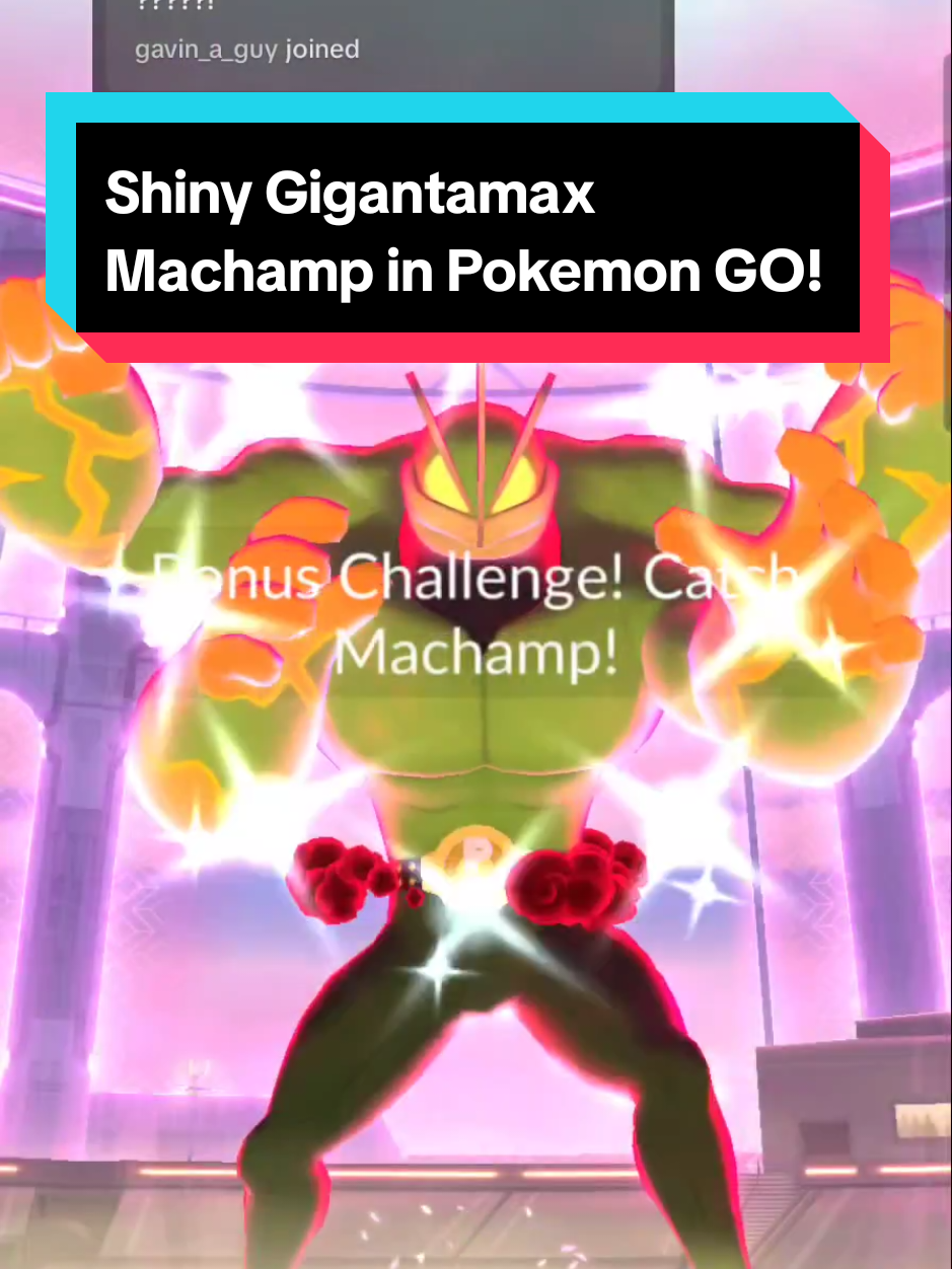 After 4th Try, I got Shiny Gigantamax Machamp!                                          #Pokemongo #pokemongotiktok  #tiktoklive #livehighlights 