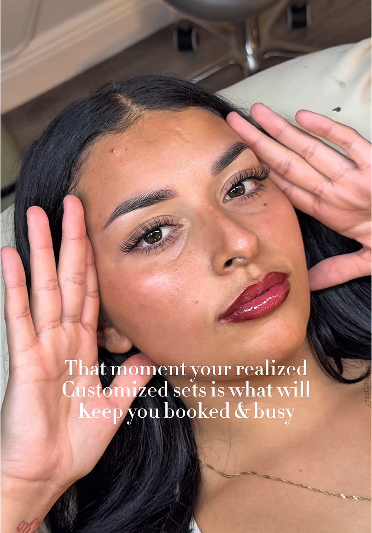 Customized sets : let’s talk about it  Customized sets will keep you booked because it shows clients you care.  My number 1 compliment with first time clients is “I booked with you because I love that you do client consultations to match my eye shape perfectly “  Clients don’t want a cookie cutter lash set when paying high dollar for a service ! #holyfkingairball #lashextensions #lashartist #palmbeachlashartist #palmbeachlashes 