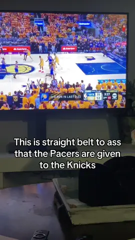 This is straight  belt to ass that the Pacers are giving the New York Knicks  ##belttoass##newyorkknicks##indianapacers##tyresehaliburton