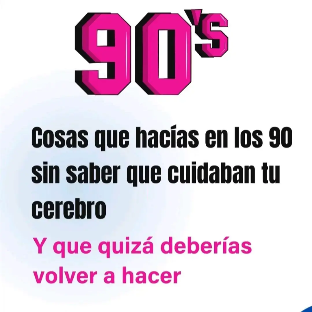 Cosas que hacías en los 90 sin saber que cuidaban tu cerebro Y que quizá deberías volver a hacer #90s #cosasquenosabias #memories #inolvidable #cerebro #antiguedades #recordaresvolveravivir 