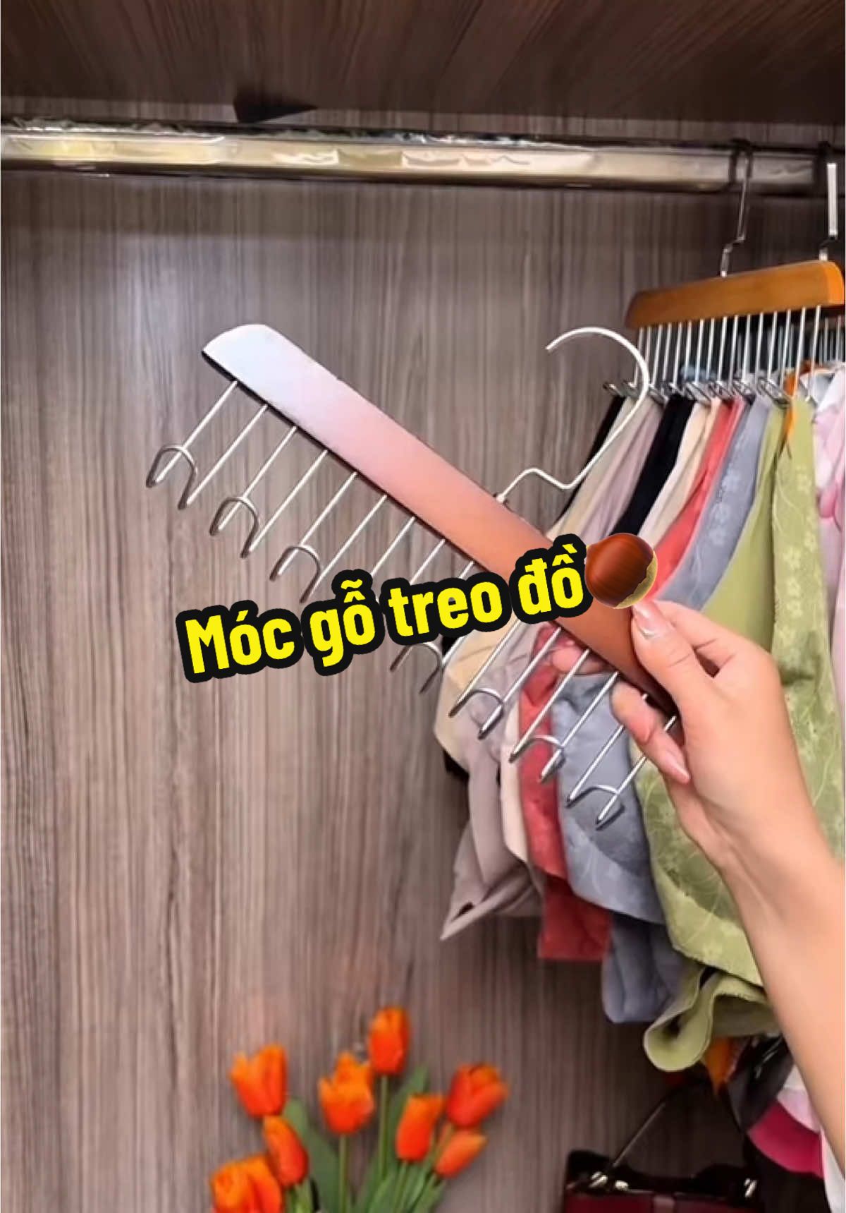 Móc gỗ treo đồ đa năng, mua combo cho rẻ nè🌰 #mocgotreoquanao #mocgotreodolot #giadungtienich #giadungthongminh #noitro 