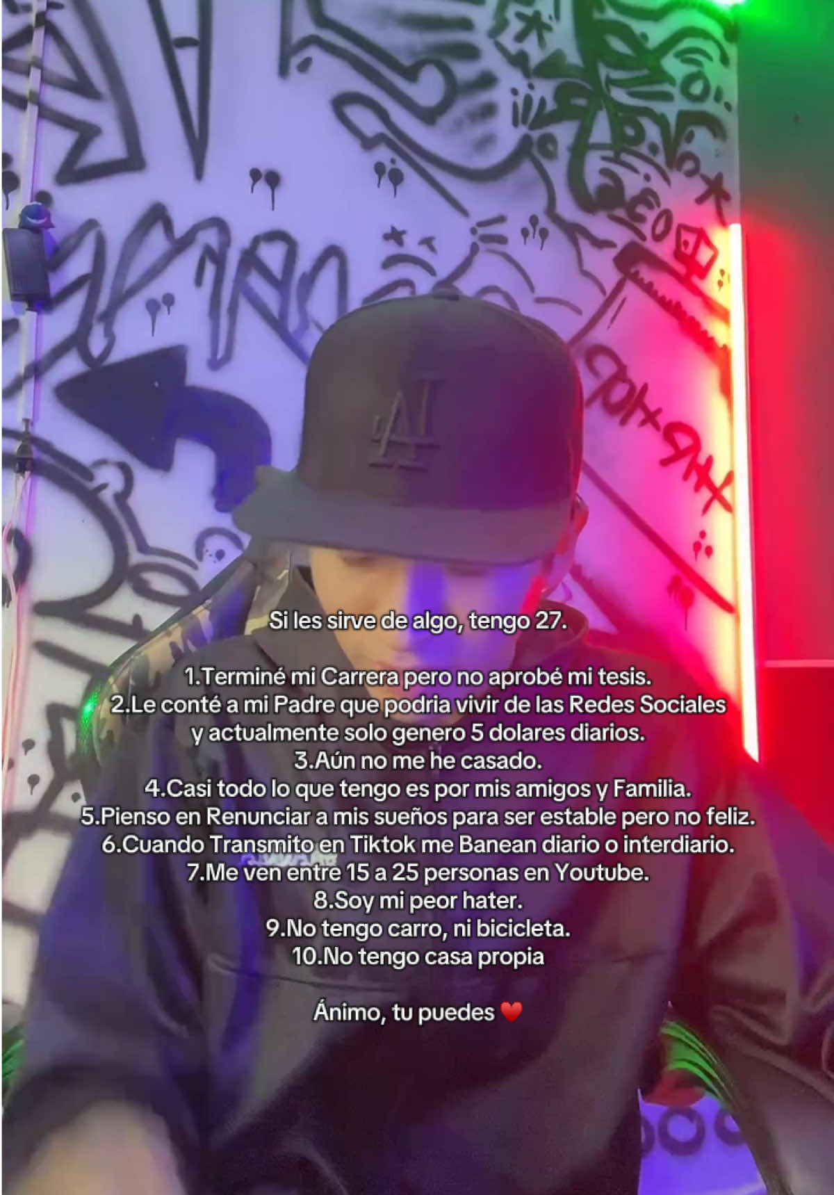 Ánimo, Tú puedes bro 🖤 #sitesirvedealgo 