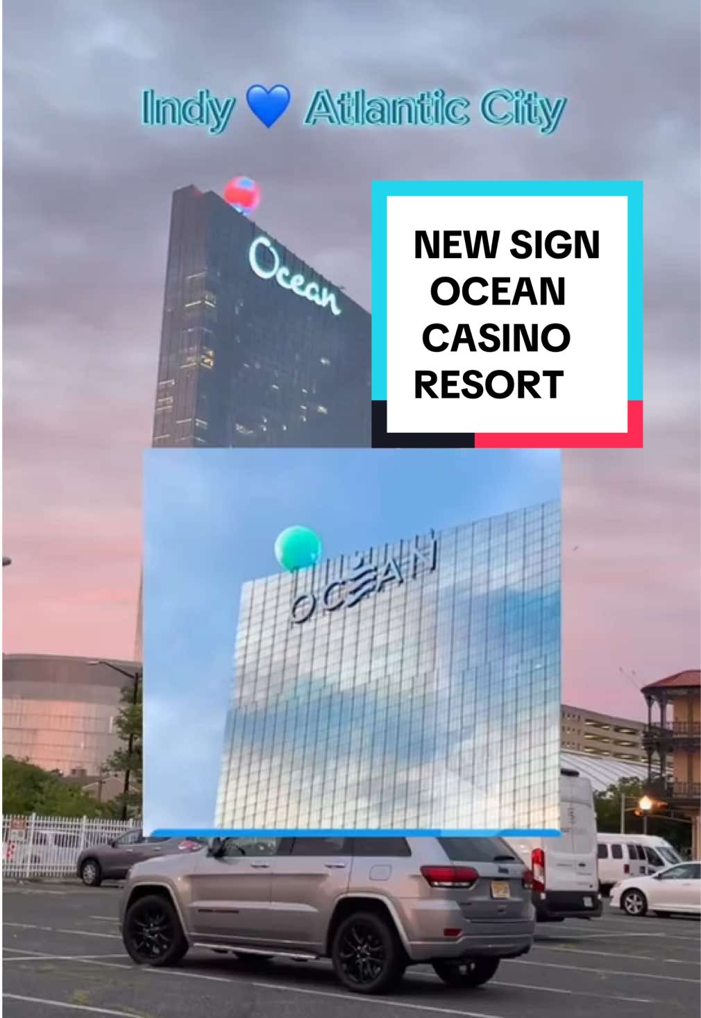 Ocean Casino Resort’s new LED sign 💡 7,000 puck lights that glow red, green, blue & white in “an endless array of dynamic displays” Indy 💙 Atlantic City #atlanticcity #atlanticcityboardwalk #jerseyshore #njtravel #oceancasinoresort #casinohotel #casinotok #njshore #doac 