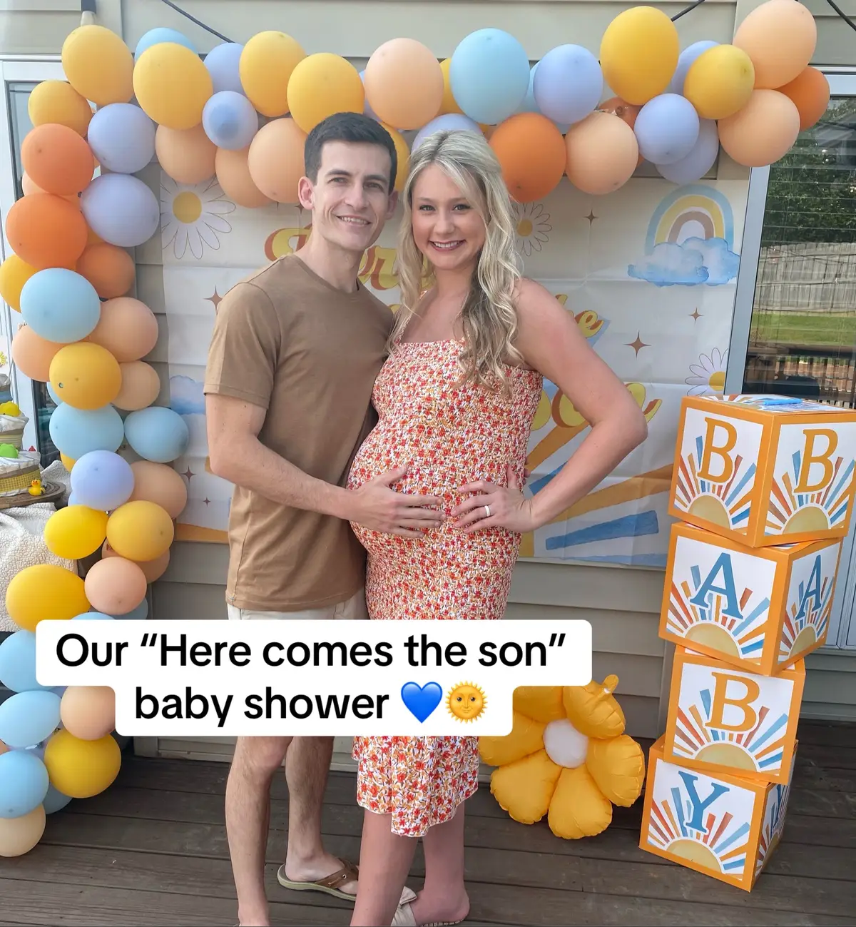 Everything turned out so cute. Can’t wait to meet our little man. He is so loved already 🥰💙🌞 #babyshower #babyboy #Summer 
