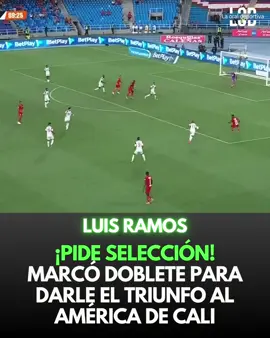 Luis Ramos fue la gran figura en la victoria de América de Cali frente a Independiente Medellín en la última fecha de la etapa regular del Apertura colombiano. El delantero peruano marcó un doblete en los minutos finales para darle el triunfo al cuadro escarlata. Parecía que el encuentro terminaba sin goles y ambos elencos se repartían los puntos, pero a los 90’ apareció el atacante nacional para romper el cero y darle la ventaja al local.   #seleccionperuana #peru #luisramos #ramos #fpf #eliminatorias #americadecali #fyp #viral #lodperu 
