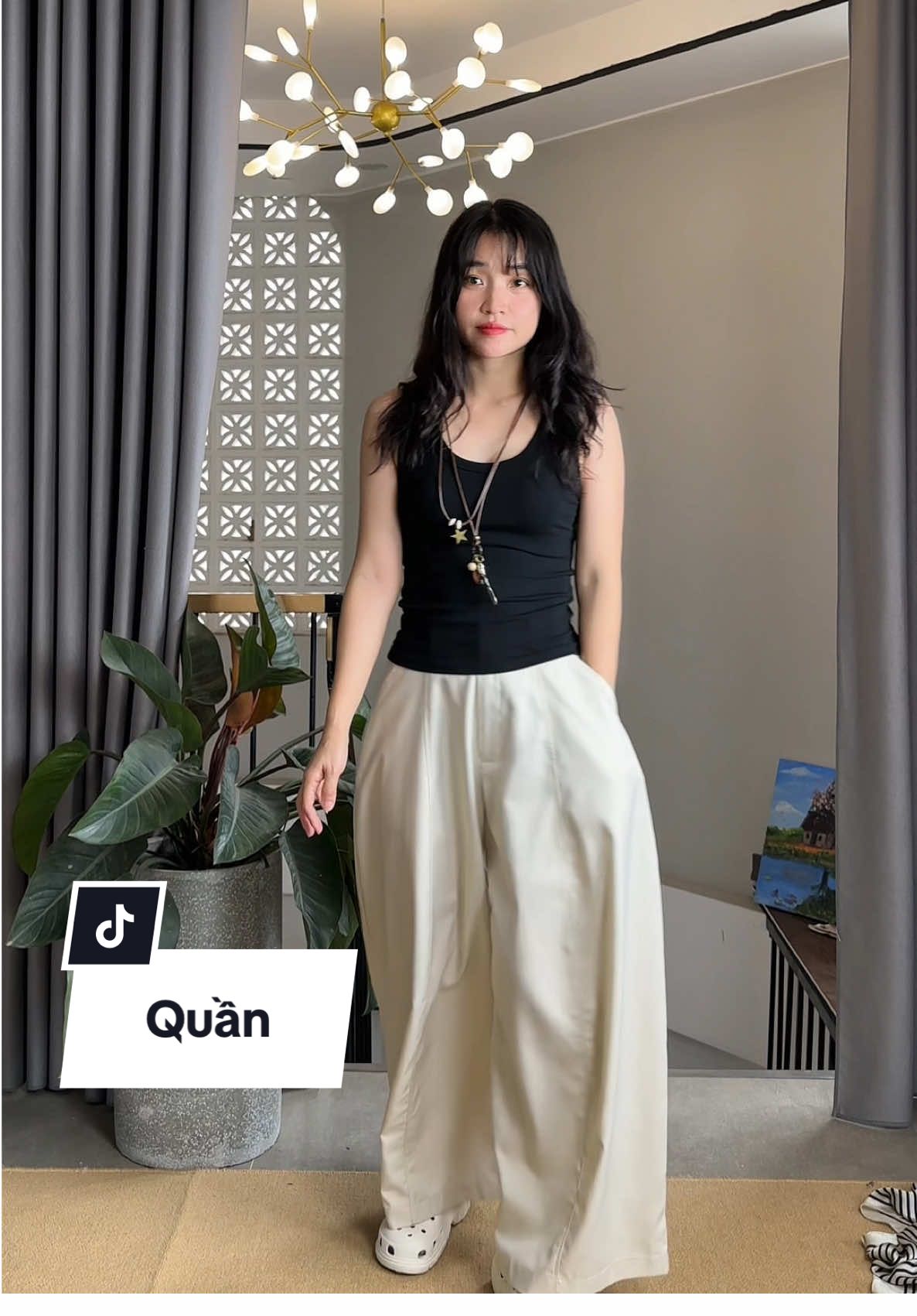 Quần ống rộng xinh #quanongrong #quanvaiongrong #quannu #quandai 