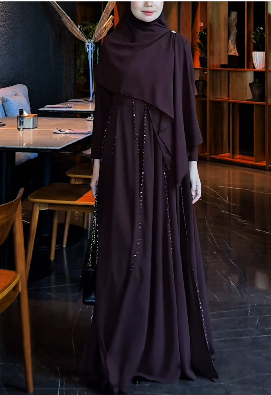 Espresso Dress buat look semakin modest 🤎✨ #specialgajianmay #gamisabaya 