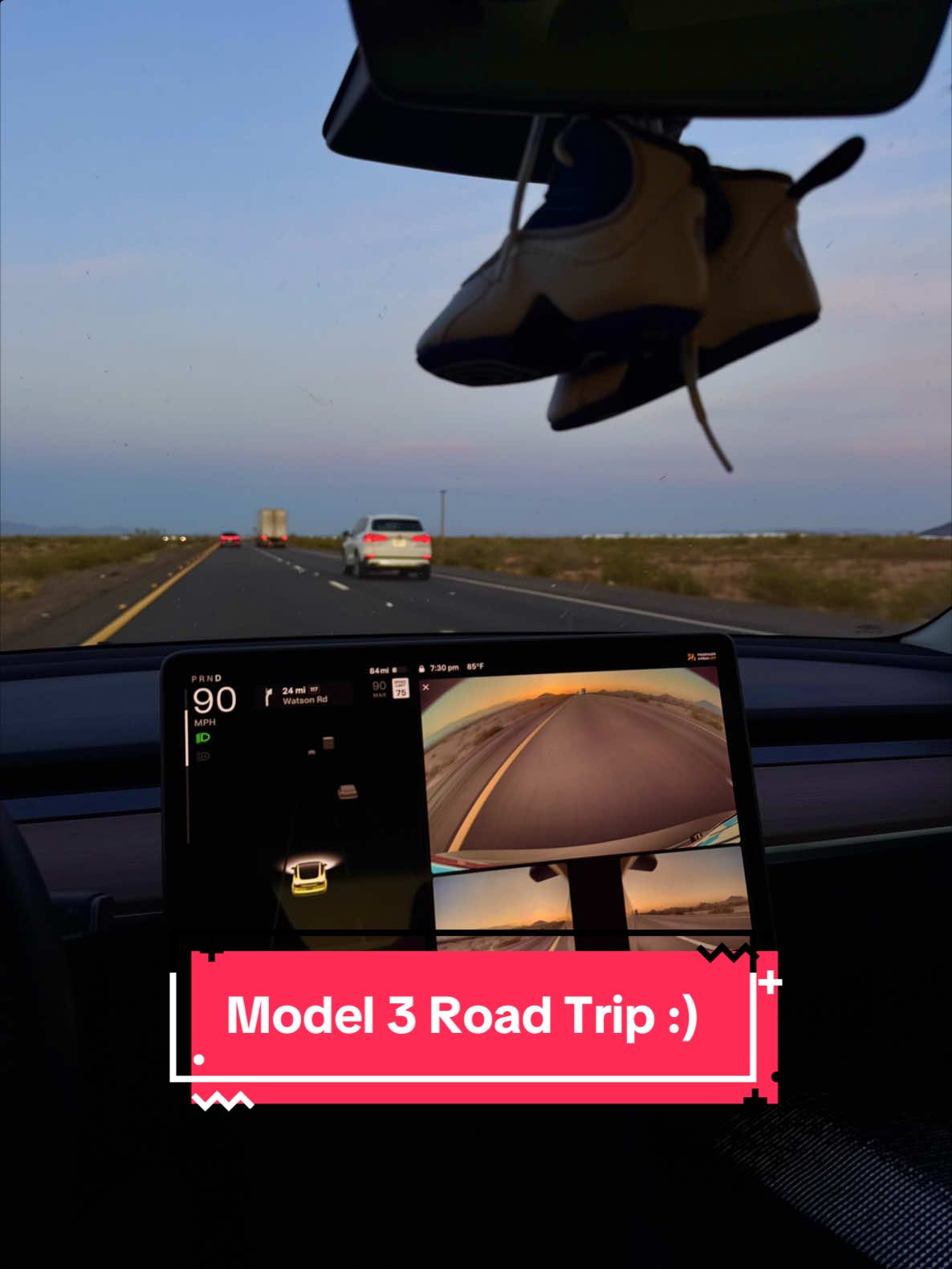 550 Mile Road Trip in a Tesla!🔋🚗  #tesla #teslamodel3 #roadtrip #Vlog 