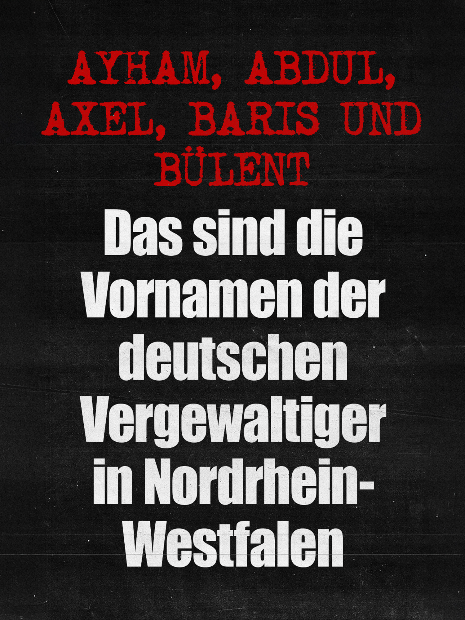 In Nordrhein-Westfalen ist es im Jahr 2024 zu 141 Vergewaltigungen auf öffentlichen Straßen und Plätzen gekommen. Das geht aus der Antwort der Landesregierung auf eine kleine Anfrage der AfD-Fraktion hervor, die NIUS exklusiv vorliegt. Dabei wurden 79 Tatverdächtige von Vergewaltigungen im öffentlichen Raum festgestellt. 35 von 79 Tatverdächtigen sind dabei deutsche Staatsangehörige, das heißt 44 Prozent. Das bedeutet: 55 Prozent der Tatverdächtigen sind Ausländer, obwohl diese lediglich 29 Prozent der Gesamtbevölkerung stellen. Besonders brisant: Auf Anfrage der AfD teilte die Landesregierung auch die Vornamen der 35 deutschen Tatverdächtigen mit. Darunter finden sich zahlreiche nicht-deutsche Namen. #nius #nrw #täterprofil #gewaltimöffentlichenraum