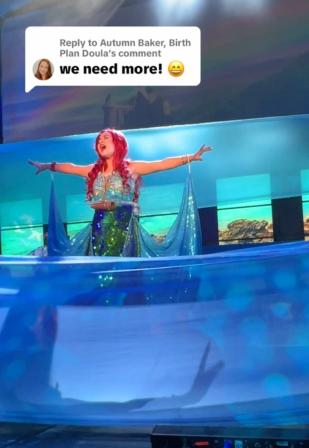 Replying to @Autumn Baker, Birth Plan Doula Here’s Sara as Ariel! We are going to miss her! #thelittlemermaid #littlemermaid #littlemermaidmusical #musical #musicals #musicaltheatre #theatre #theatrekid