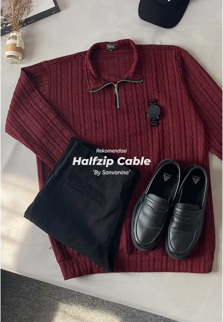 Dari pada uang gajian abis buat nongki mulu mending kalian wajib punya satu halfzip cable dari @Sanvanina ini sih mumpung harga masih promo cek kranjang kuning gaes ! #halfzipper #halfzip #oldmoneyoutfits #fasiontiktok #outfitcowo #sanvanina 