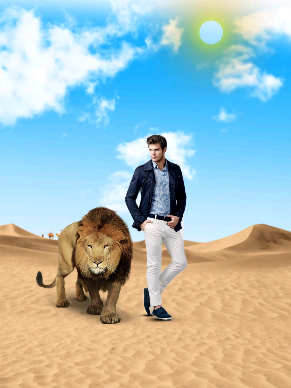 Desert lion creative photoediting follow me #fyp #foryoupage #creativephotoediting #picsart #picsartediting #desert #lion #editingtips #noorediting #noorullahextra #mobileediting #2025 