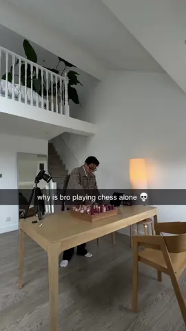 Why play chess with someone when you can play by yourself 🥱♟️ #cinematic #chess #creative #fashion #fyp 